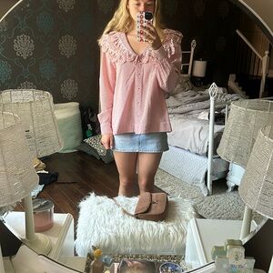 Damson Madder Romilda blouse, candy stripe